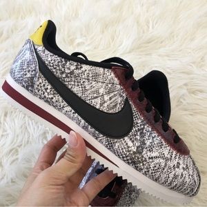 NEW Women’s CLASSIC CORTEZ LEATHER 'SNAKESKIN' Python Shoes Sneakers